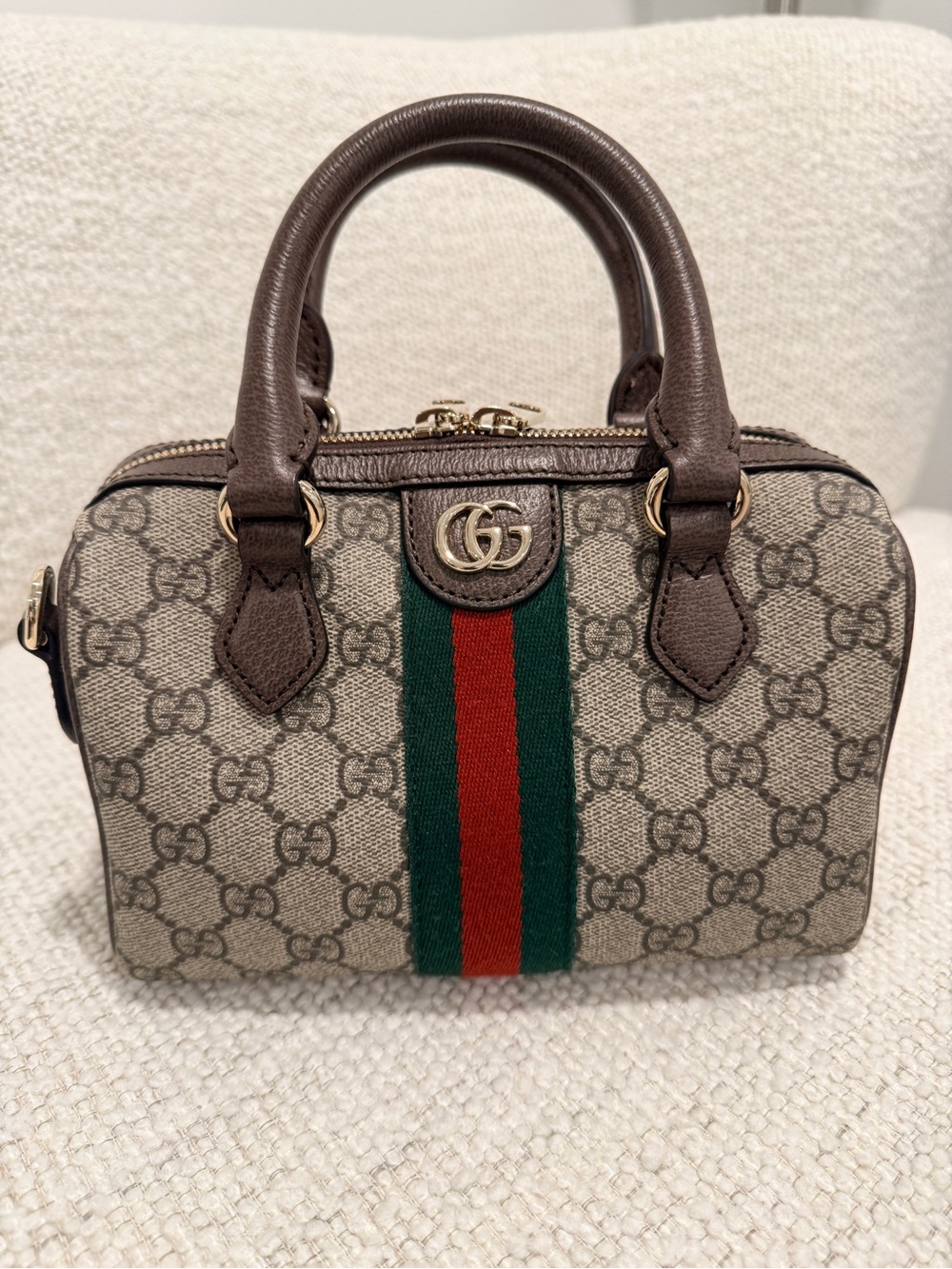 Gucci Ophidia Small Boston Bag GG Supreme